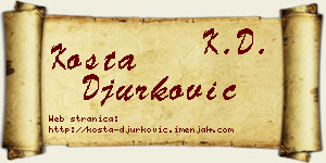 Kosta Đurković vizit kartica